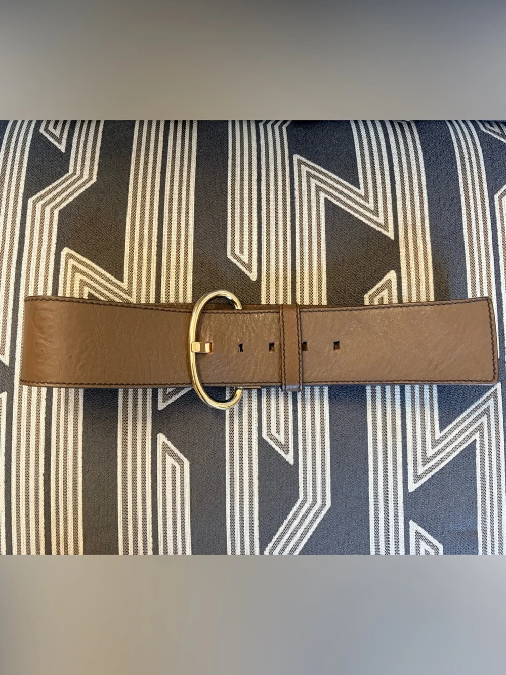 Banana Republic Taupe Brown Leather Belt Size S Made in Italy